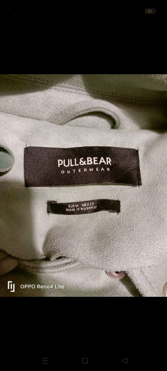 Kadın Yeşil Süet Kemerli Deri Ceket - Görsel 3