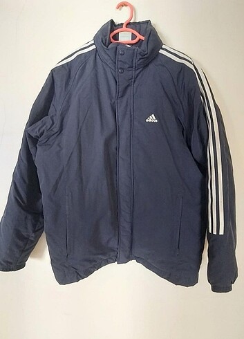 Erkek Adidas lacivert mont M beden