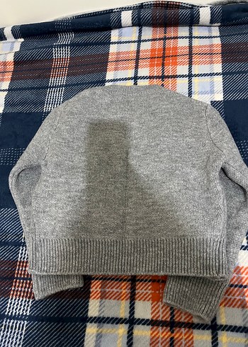 Düğmeli Gri Kadın Hırka - Görsel 3