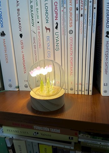 5 mor Lale Temalı Masa Lambası - Görsel 3