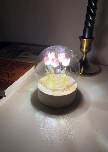 Beş pembe laleli lamba - Görsel 3