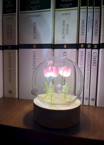 Beş pembe laleli lamba - Görsel 2