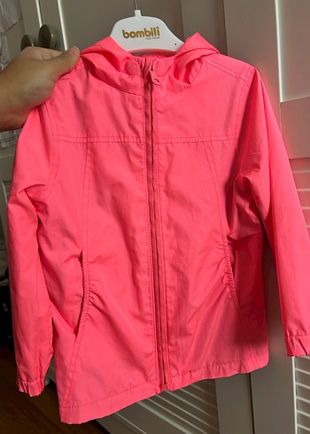 Koton Kız Çocuk Pembe Fermuarlı Yağmurluk