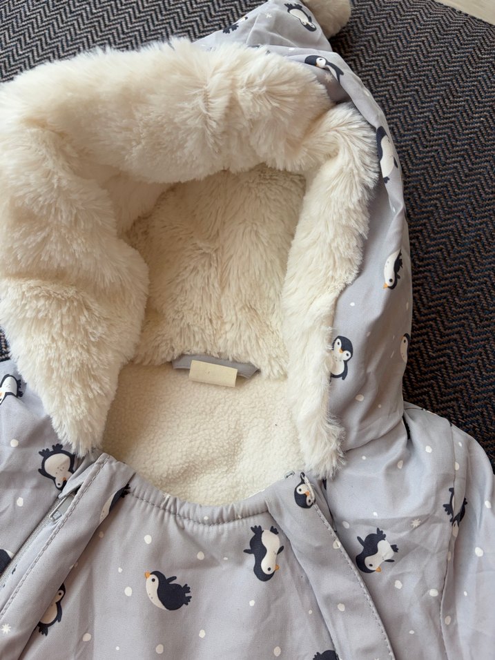 Gri Kapüşonlu Bebek Astronot Tulumu - Görsel 2