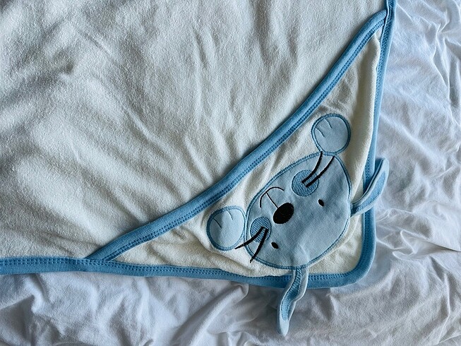 Erkek Bebek Bornoz Havlu - Görsel 2