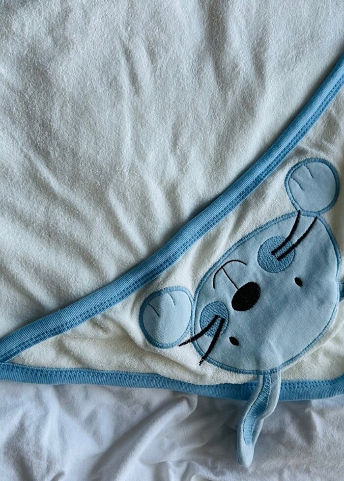 Erkek Bebek Bornoz Havlu - Görsel 2