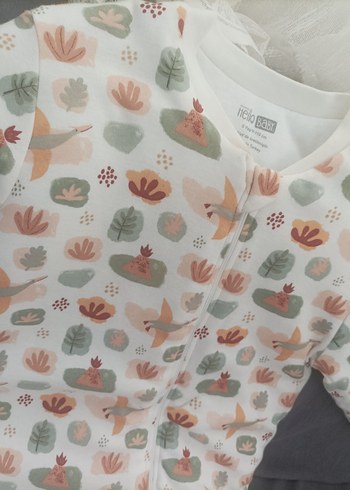 Baskılı Beyaz Çocuk Uyku Tulumu - Görsel 2