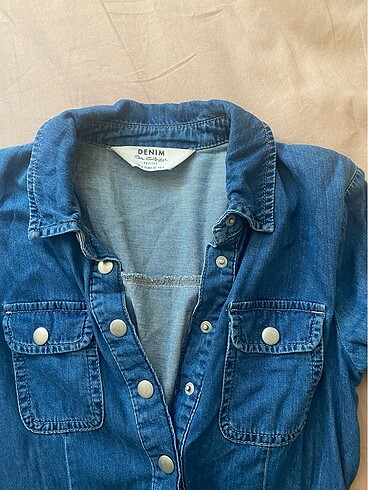 Mini şortlu kot tulum - Görsel 2