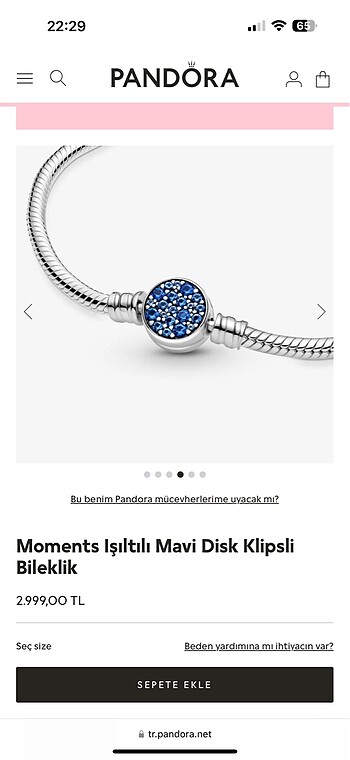 Beden Pandora bileklik ve çarm