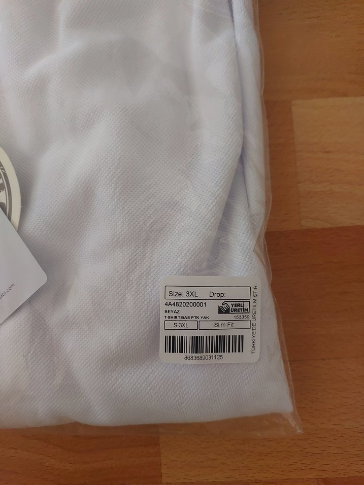 Erkek Beyaz Kısa Kollu Polo Yaka Tişört - Görsel 2