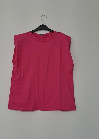 Kadın Pembe Kolsuz Tişört Vatkali - Görsel 7