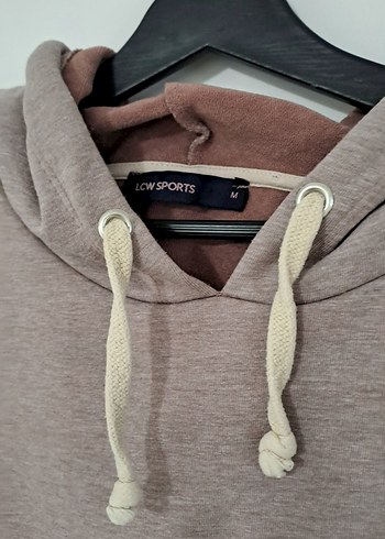 Bej Kapüşonlu Kolsuz Sweatshirt - Görsel 5