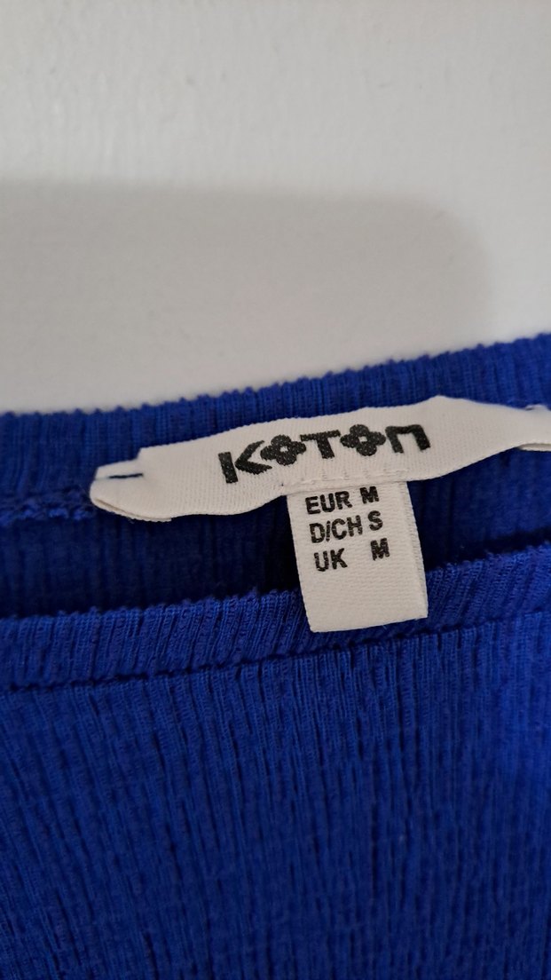 Mavi Keten Kadın Fırfırlı Uzun Kollu Kazak - Görsel 4