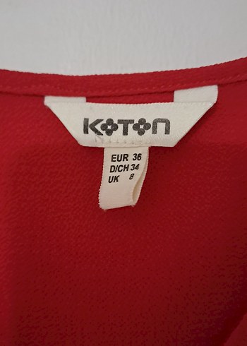 Uzun Kollu Kırmızı Fırfırlı Bluz - Görsel 4