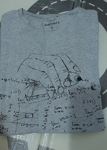 Gri Baskılı Erkek Tişört Loose Fit - Görsel 5