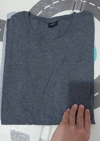 Gri Baskılı Erkek Tişört Loose Fit - Görsel 6