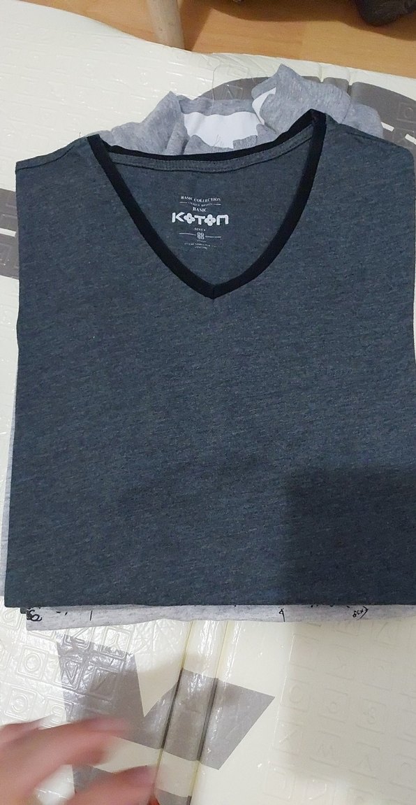 Gri Baskılı Erkek Tişört Loose Fit - Görsel 3