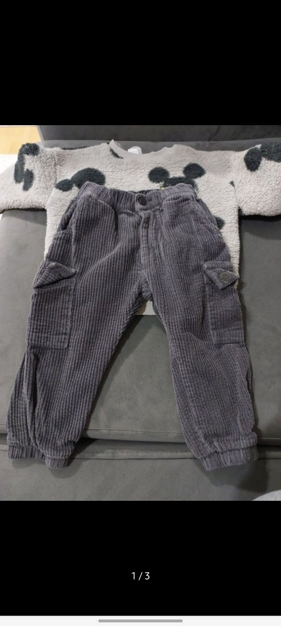 Gri Bebek Erkek İkili Takım Mickey Desenli - Görsel 3