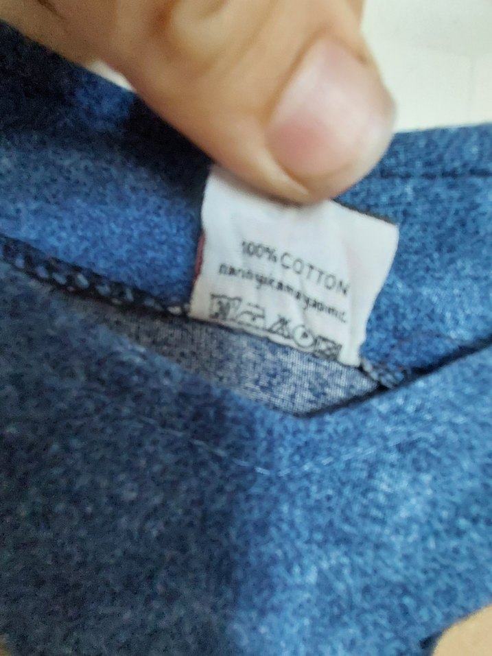 Mavi Batik Desenli Uzun Salaş Elbise - Görsel 3