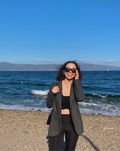 Koton Koton çizgili blazer ceket