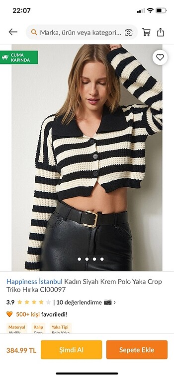 Crop hırka