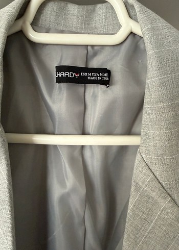 Gri Düğmeli Kadın Blazer Ceket - Görsel 3