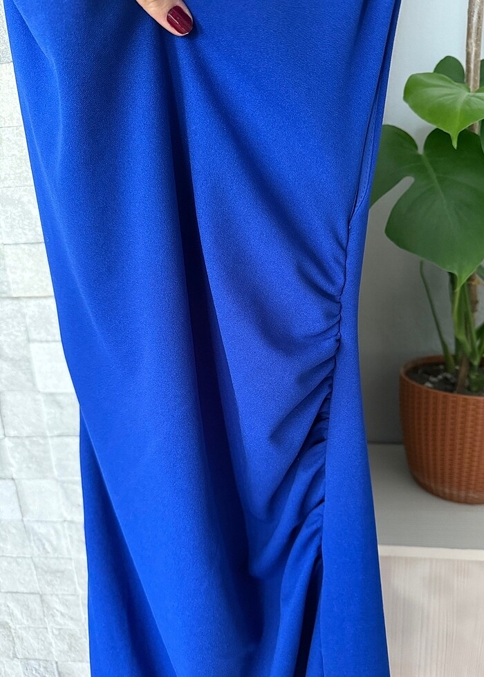 Tek omuz elbise - Görsel 3