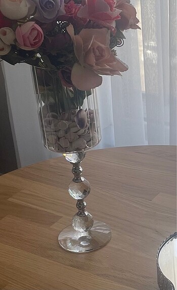  Beden gri Renk Jardinyer ve şamdan