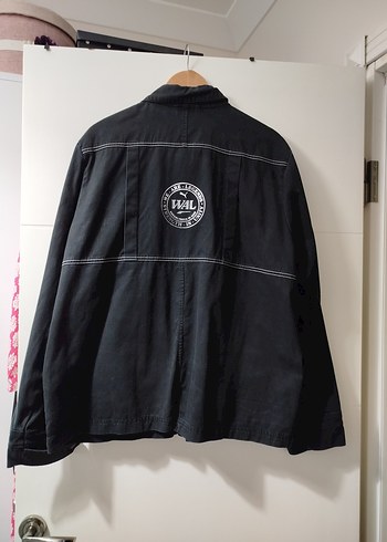 Siyah Puma Oversize Denim Erkek Ceket Gömlek - Görsel 3