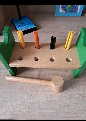 Renkli Çekiçli Ahşap Eğitici Oyuncak