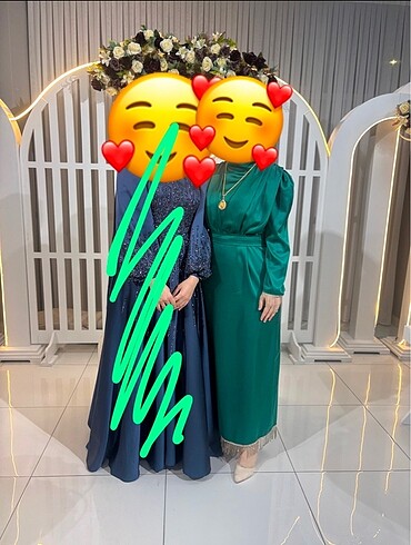 Zümrüt yeşili abiye