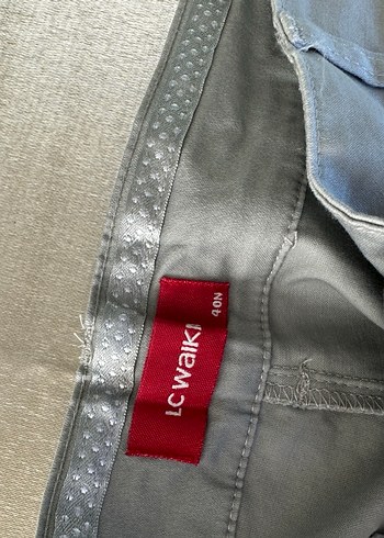 40 Beden Gri Normal Kesim Kadın Denim Pantolon