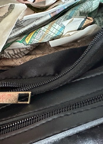 Siyah Yılan Derisi Desenli Deri Kadın Çanta - Görsel 5