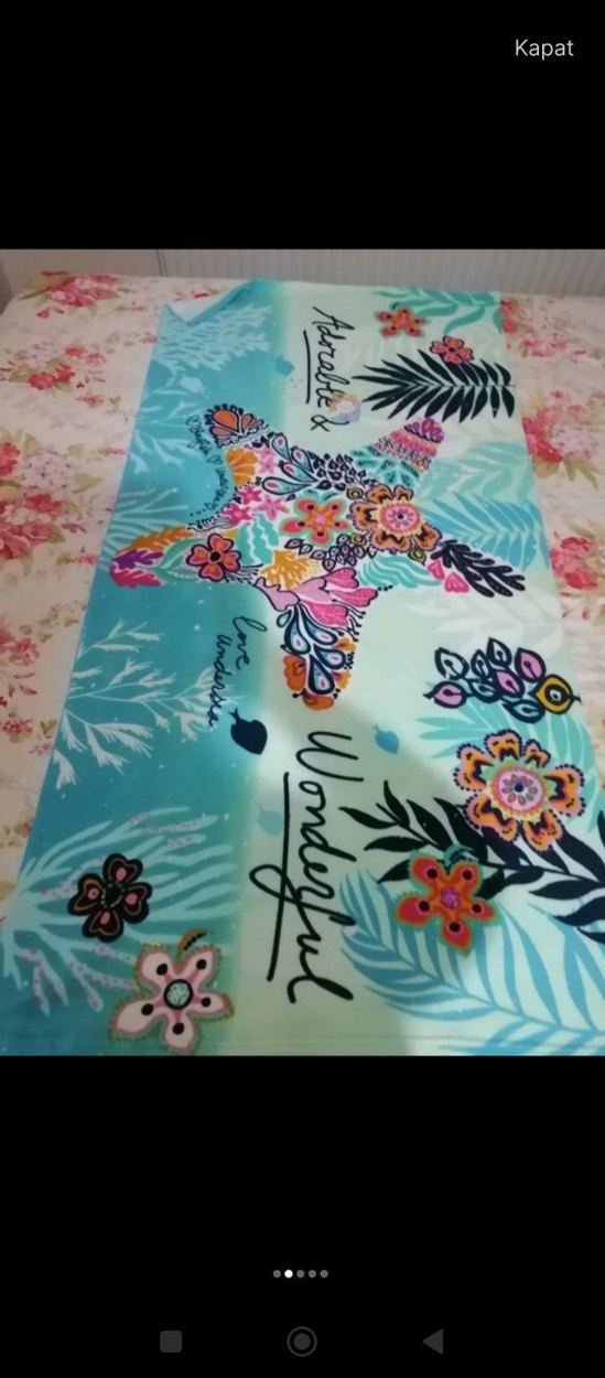 Bohem Çok Renkli Baskılı Plaj Havlusu - Görsel 3