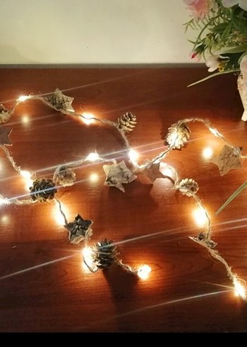 20 LED Işık Jüt İp ve 240 cm Kablo - Görsel 9