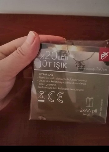 20 LED Işık Jüt İp ve 240 cm Kablo - Görsel 2