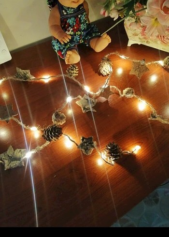 20 LED Işık Jüt İp ve 240 cm Kablo - Görsel 8