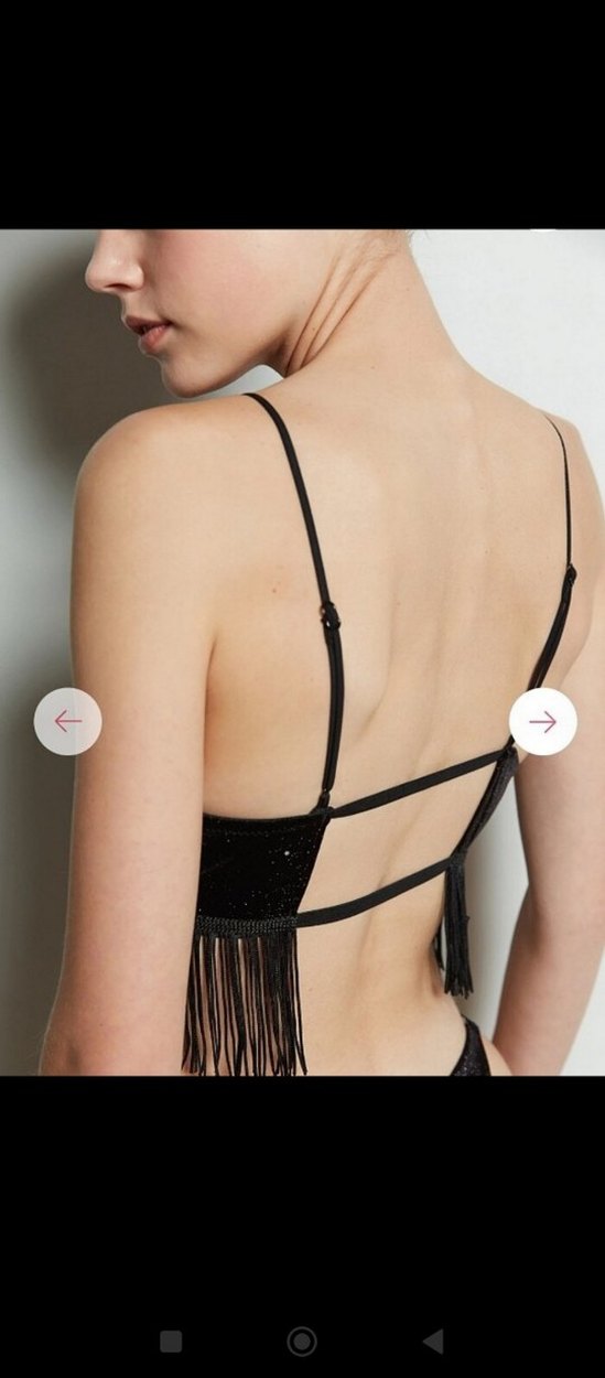 Dantel Detaylı Siyah Gotik Mini Büstiyer - Görsel 3