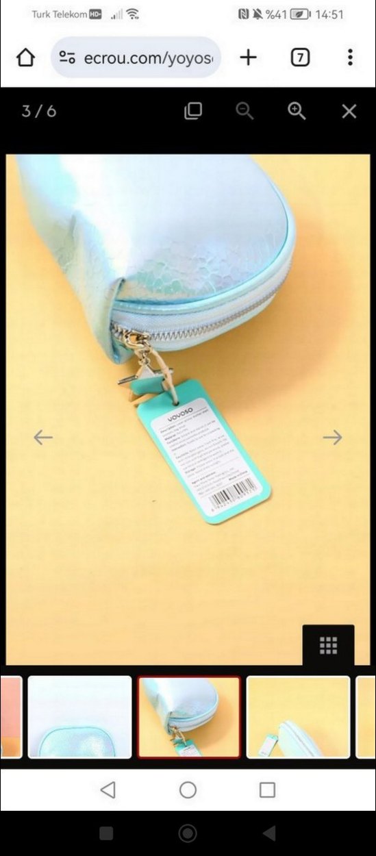 Mermaid Desenli Kadın Makyaj Çantası - Görsel 4