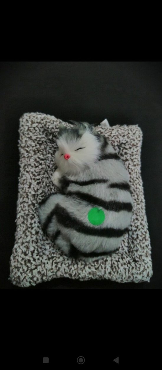 Renkli Gri Peluş Oyuncak Kedi - Görsel 3