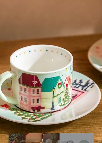 Renkli Desenli Fincan Takımı - Görsel 4