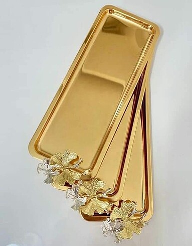 Gold Kaplama Baton Tepsi