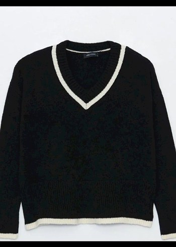 2026 sezon Siyah V Yaka Salaş Kadın Kazak - Görsel 6