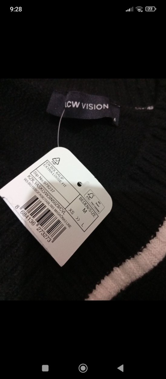 2026 sezon Siyah V Yaka Salaş Kadın Kazak - Görsel 4