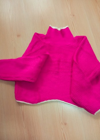 fuşya midi crop sezon 2026 krem şeritli - Görsel 5