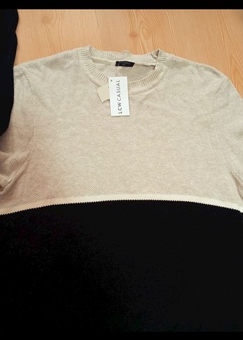 Gri Siyah Bisiklet Yaka Erkek kadın Triko - Görsel 3