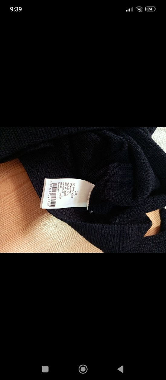 Gri Siyah Bisiklet Yaka Erkek kadın Triko - Görsel 4