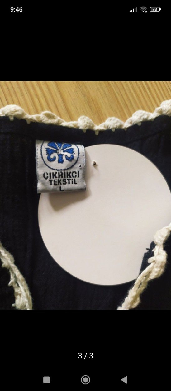 Bohem etnik Siyah Nakışlı Bluz şile bezi orijinal - Görsel 3