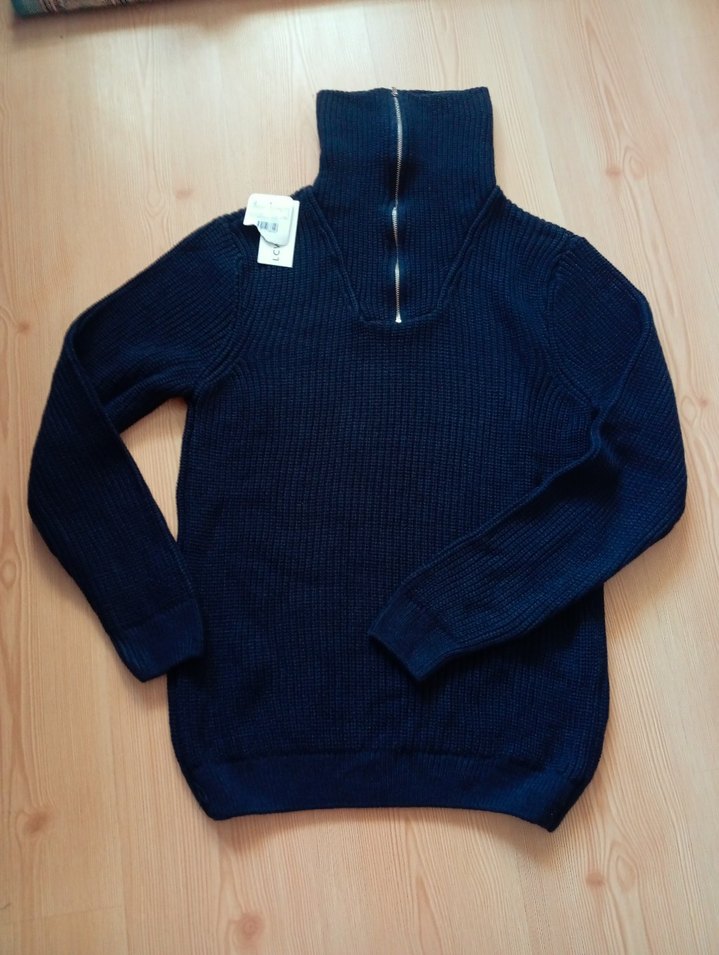 XSIDE Lacivert Dik Yaka Uzun Kollu Erkek Triko kışlık - Görsel 2