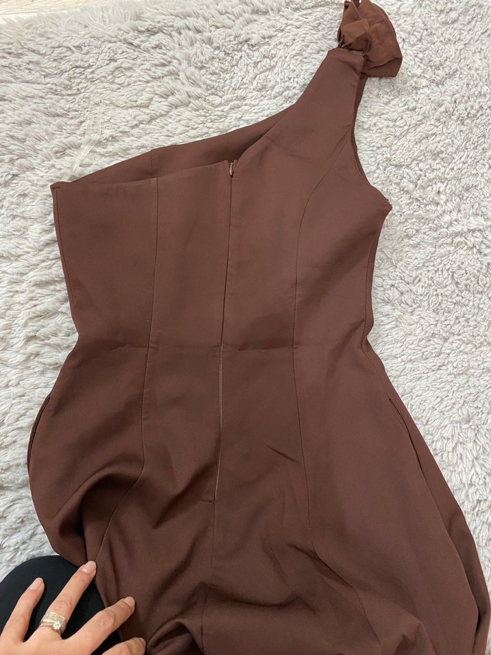 Tek Omuzlu Uzun Abiye Elbise - Görsel 4